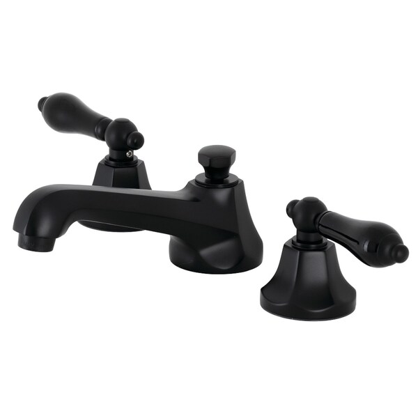 Kingston Brass KS4460PKL Duchess Widespread Bathroom Faucet W/Brass Pop-Up, Matte Blk KS4460PKL - main